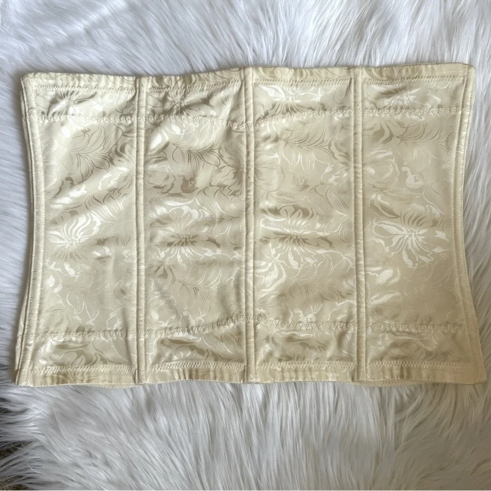 Maidenform Waist Corset 3XL Ivory Satin Floral - Picture 3 of 5